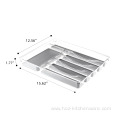 6 Compartments Plastic Expandable Drawer Organizer